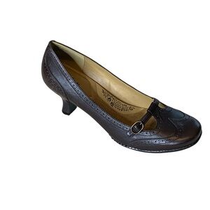 Comfort Plus Memory Preppy Dark Brown kitten Heels size 10M